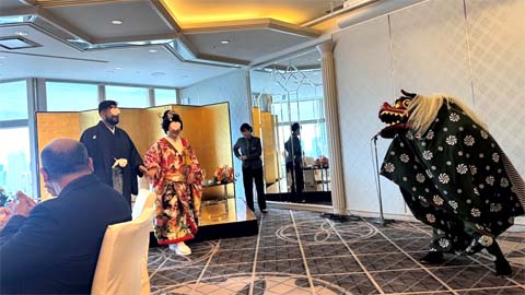 結婚式獅子舞三萬亭油単画像3